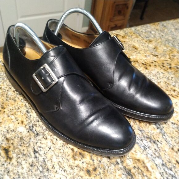 Cole Haan Monk Strap Buckle Leather Dressy Shoes Black Men\'s Size 9.5D 11290 main image 5